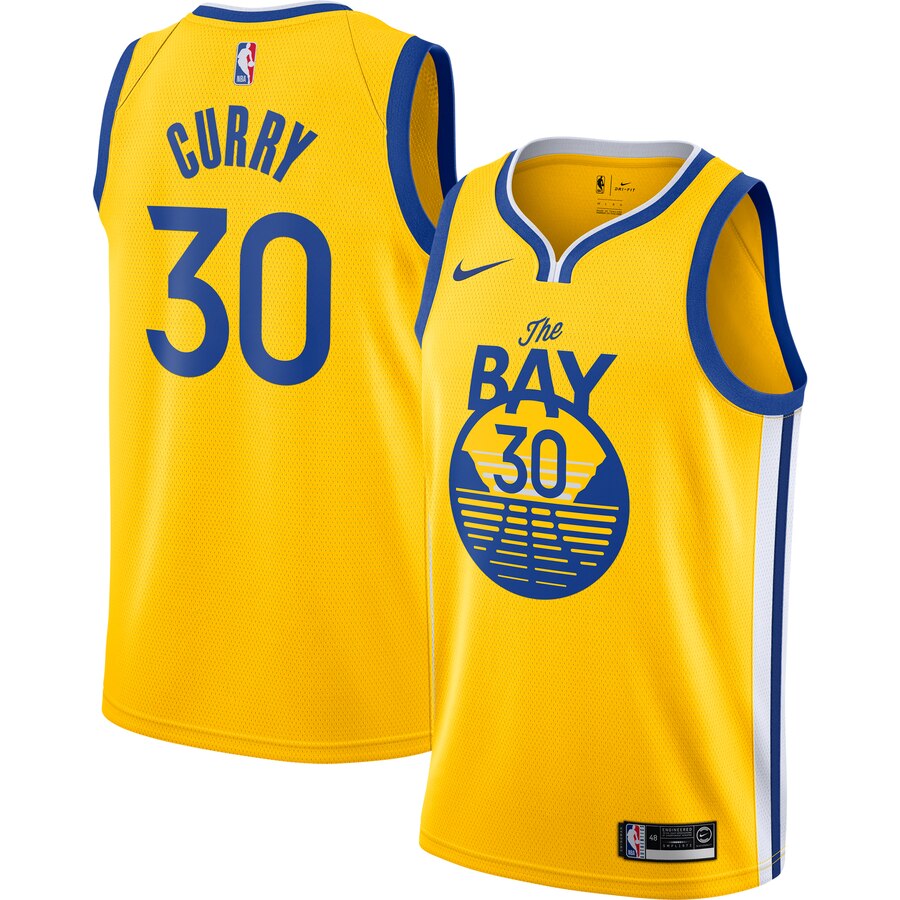 Men Golden State Warriors #30 Curry Game yellow new Nike NBA Jerseys